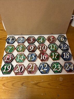 Wedding Table Numbers - hand painted number dried flowers between glass.